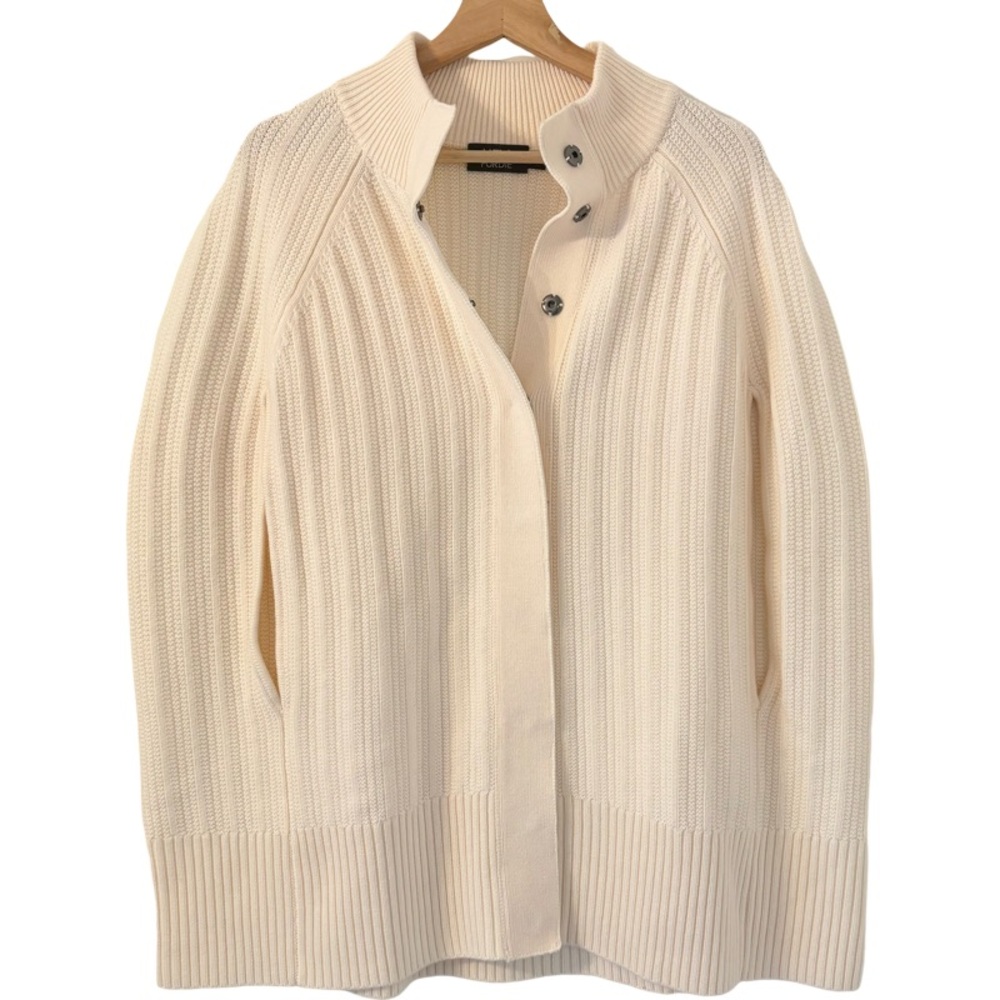 MELA PURDIE Puff Rib Snap Cape in Winter White Size XS - Picture 6 of 14
